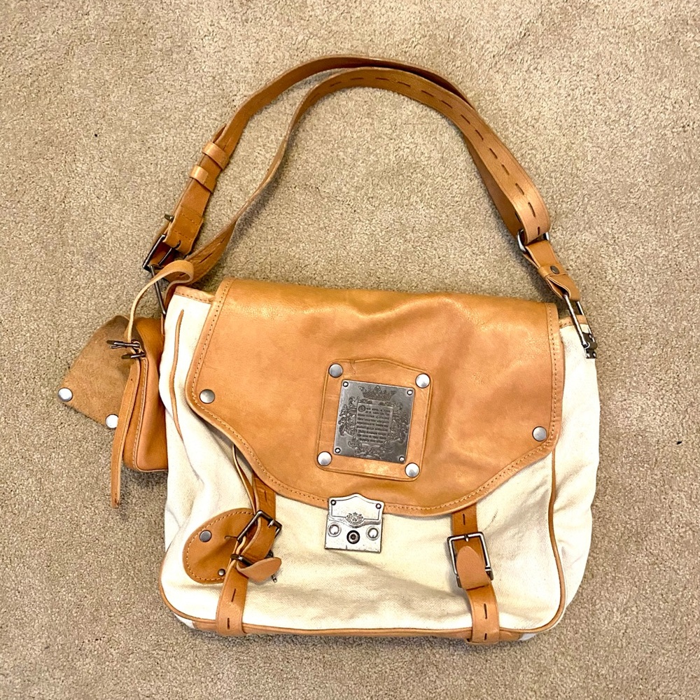 Y2K Juicy Couture Leather Messenger Bag